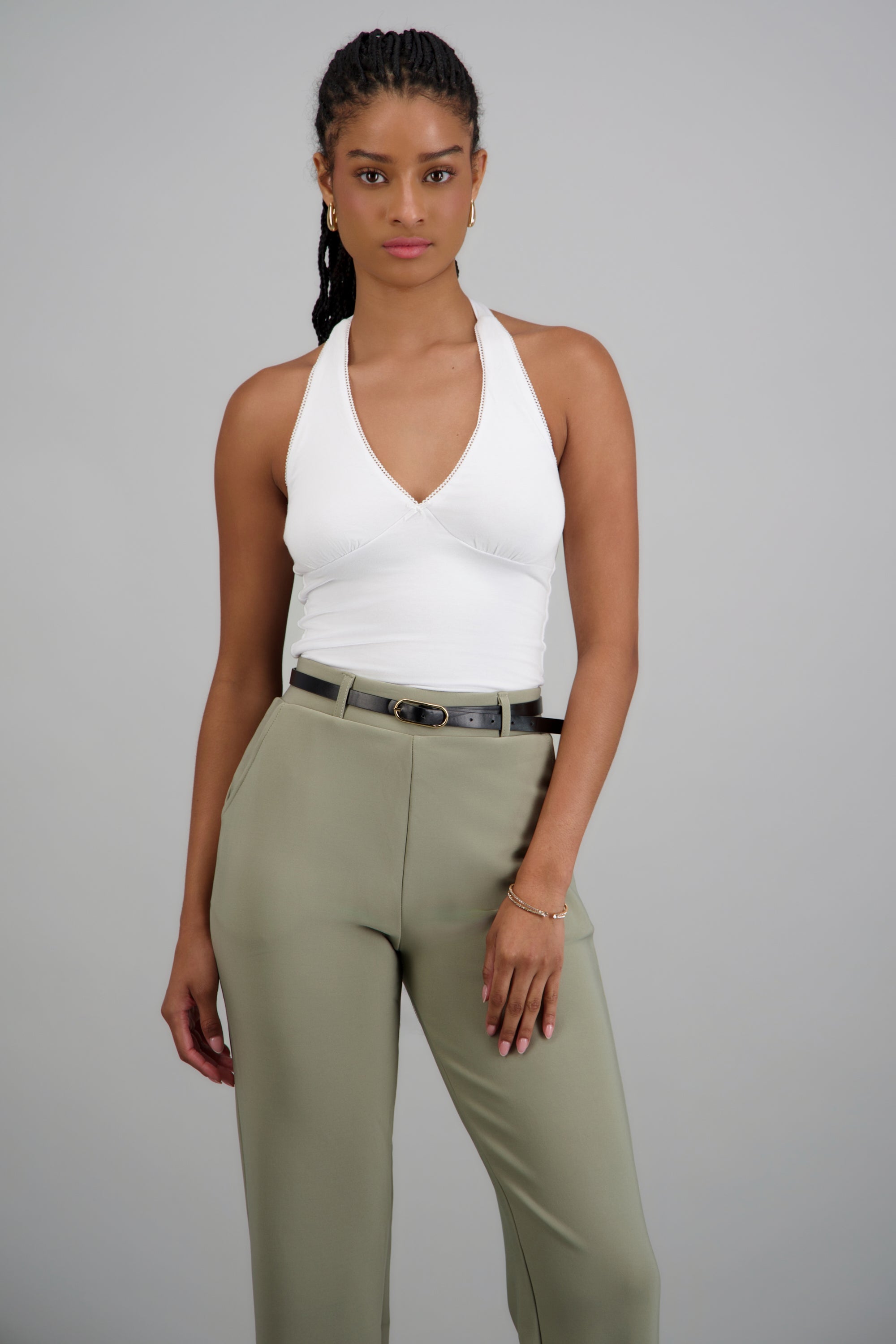 Top halter detalle amarre BLANCO