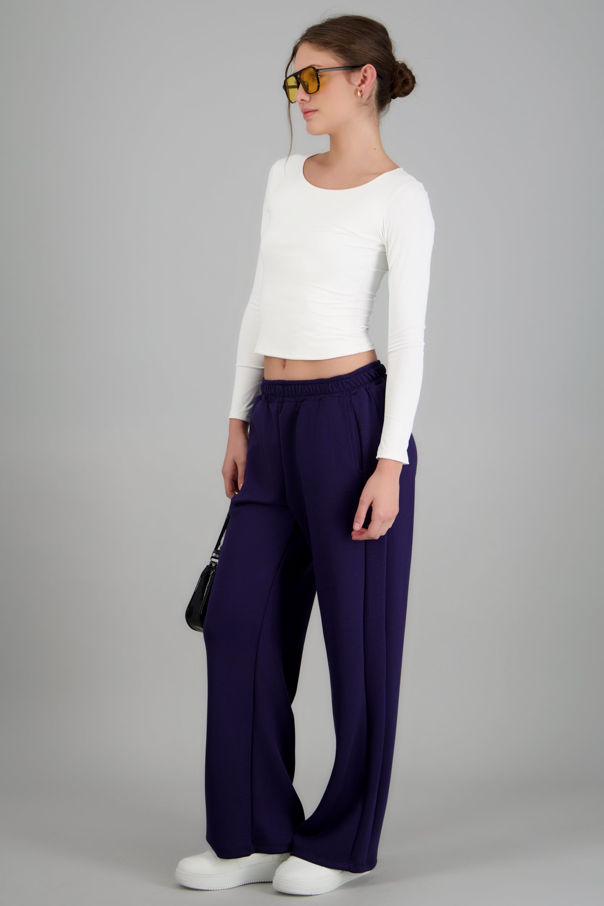 Pants lisos con bolsas MARINO