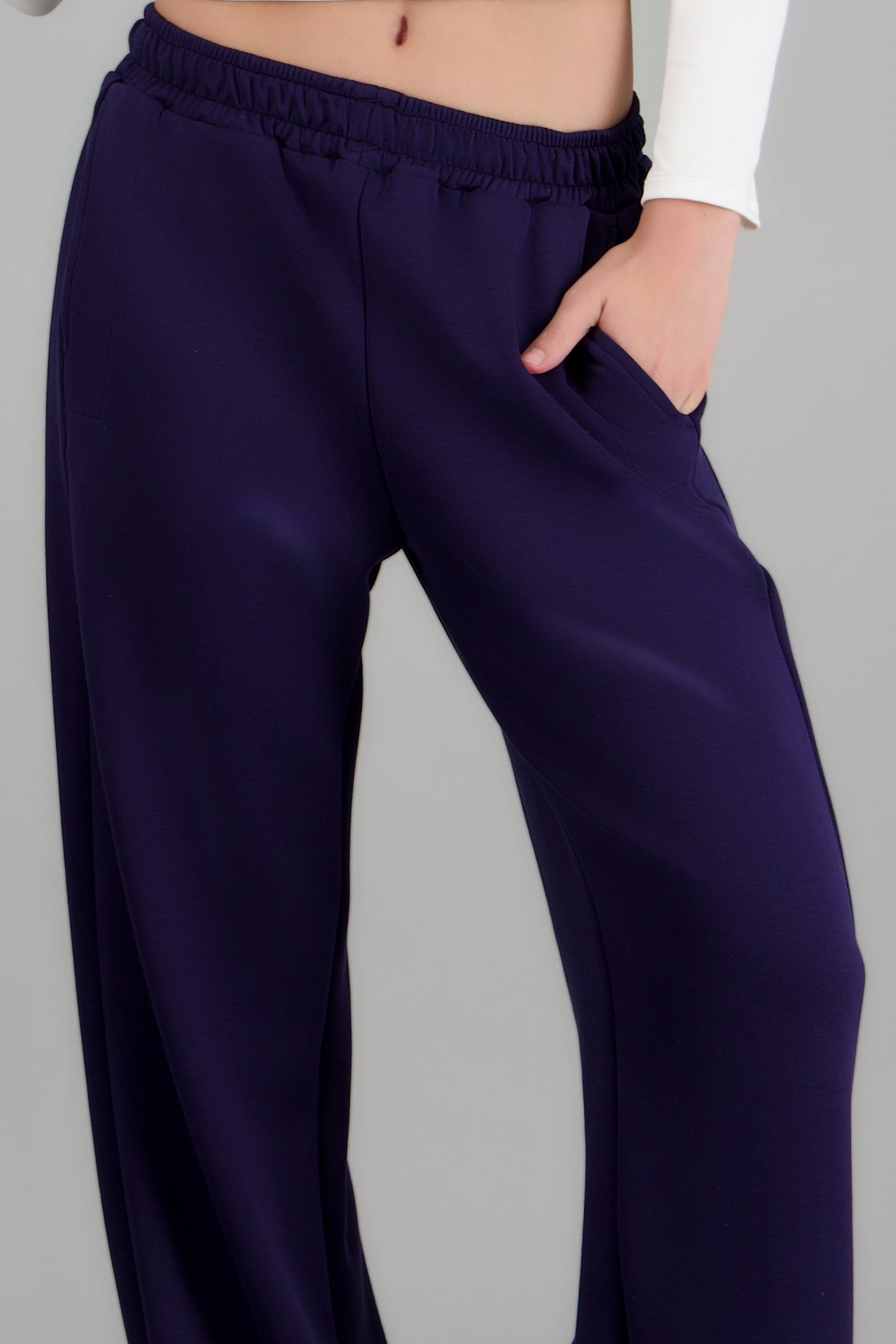 Pants lisos con bolsas MARINO