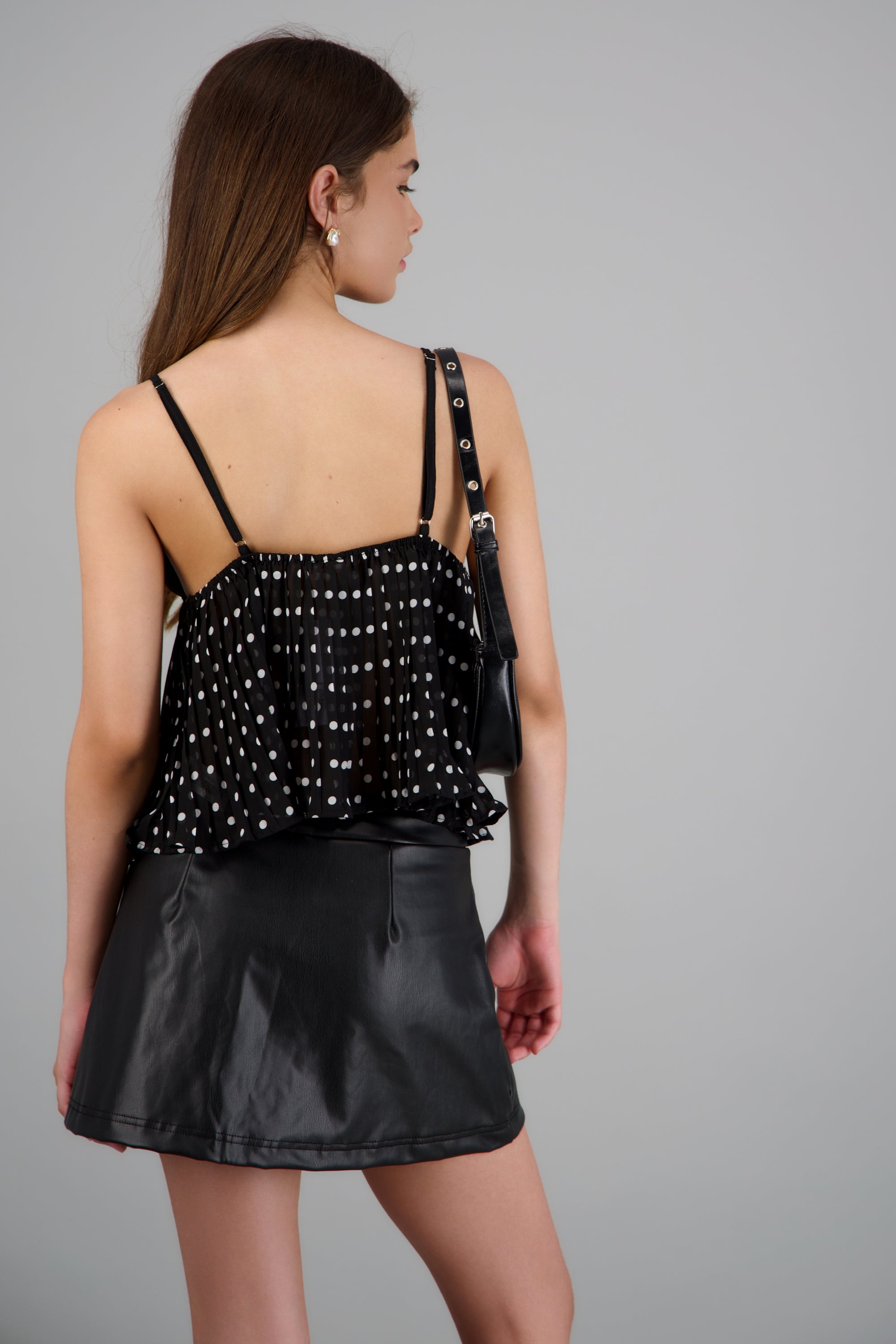 Blusa tirantes polka dots NEGRO COMBO