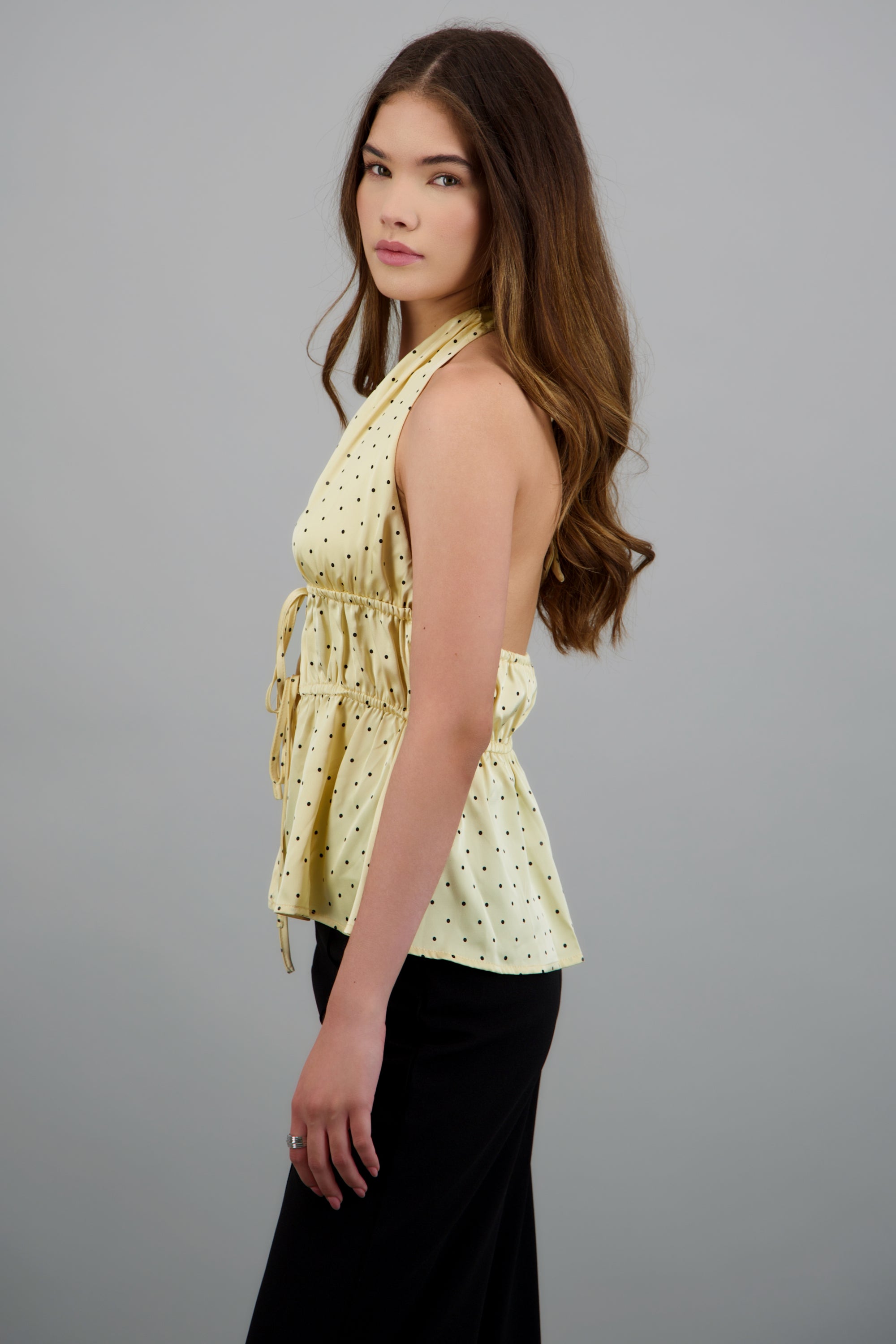 Blusa mini polkas AMARILLO COMBO