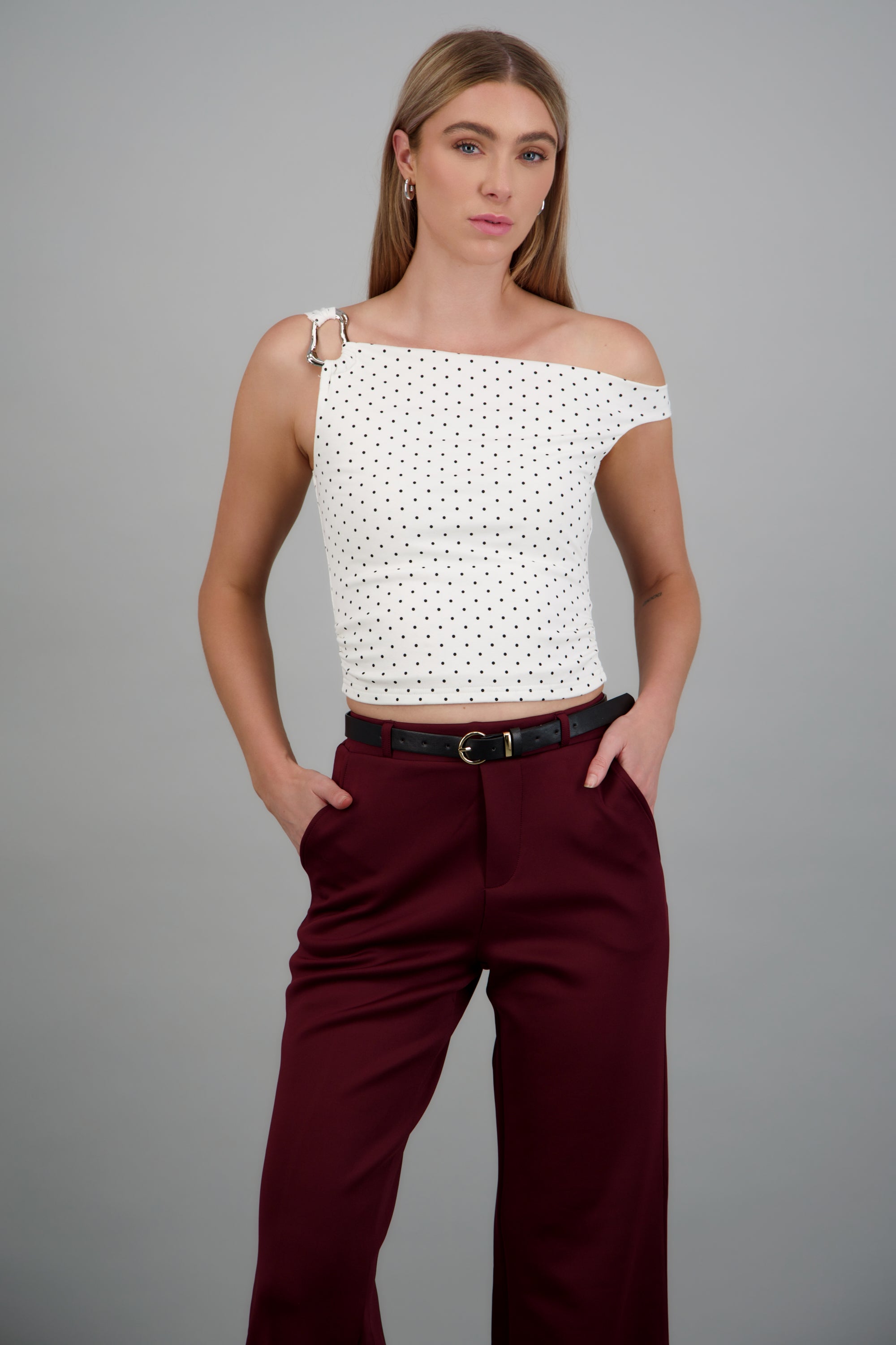 Top mini polka dots BLANCO COMBO