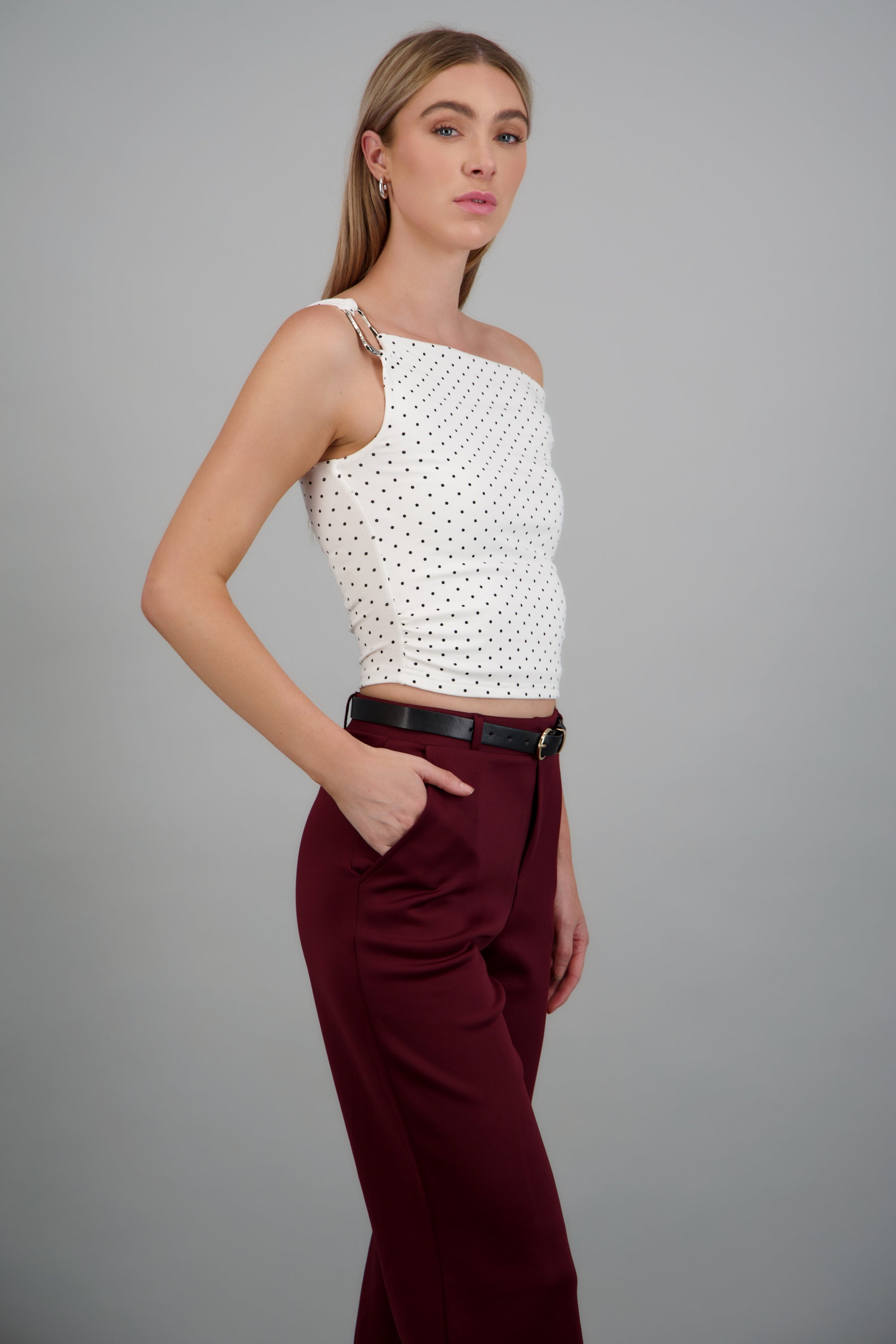 Top mini polka dots BLANCO COMBO