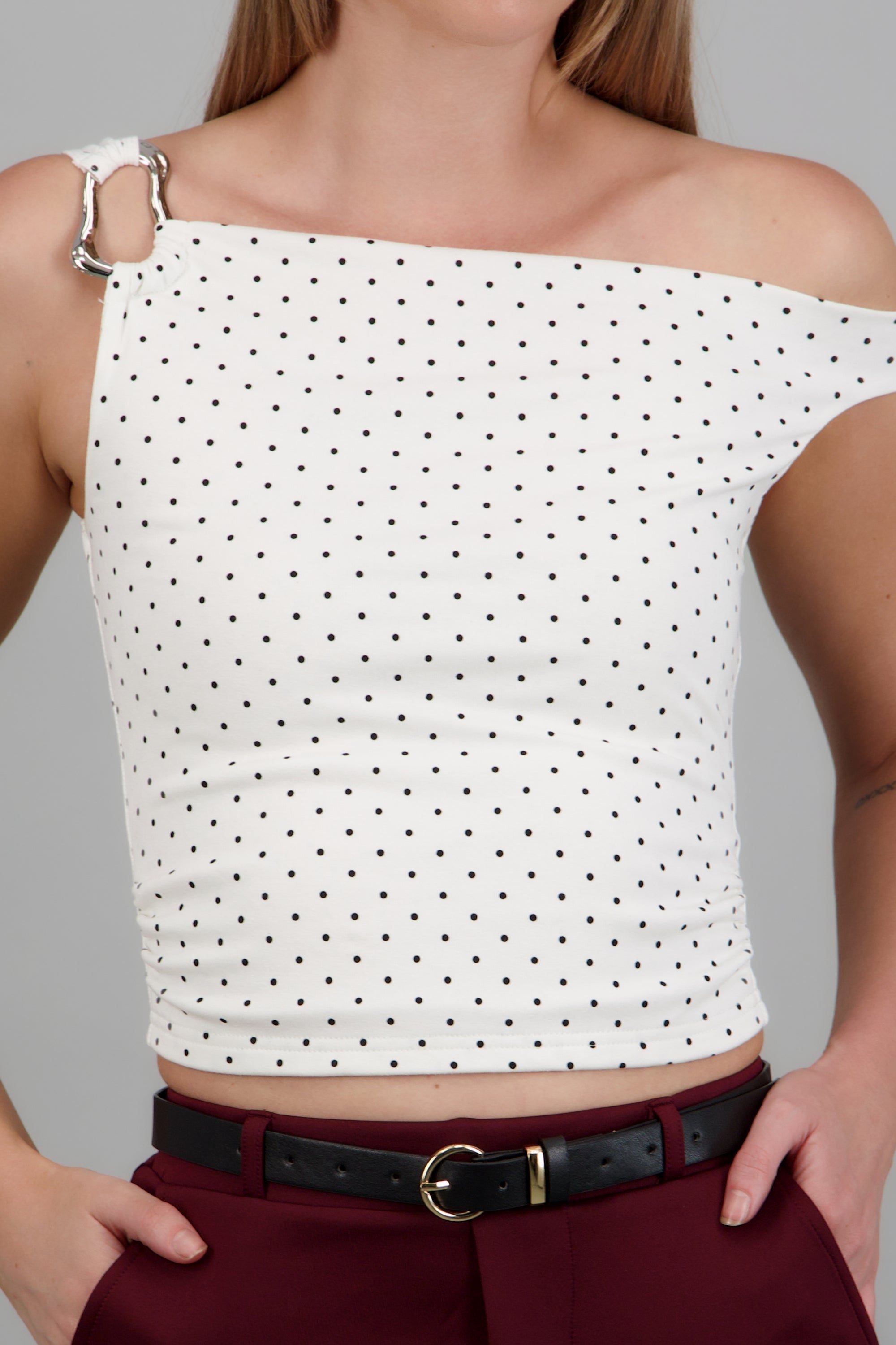 Top mini polka dots BLANCO COMBO
