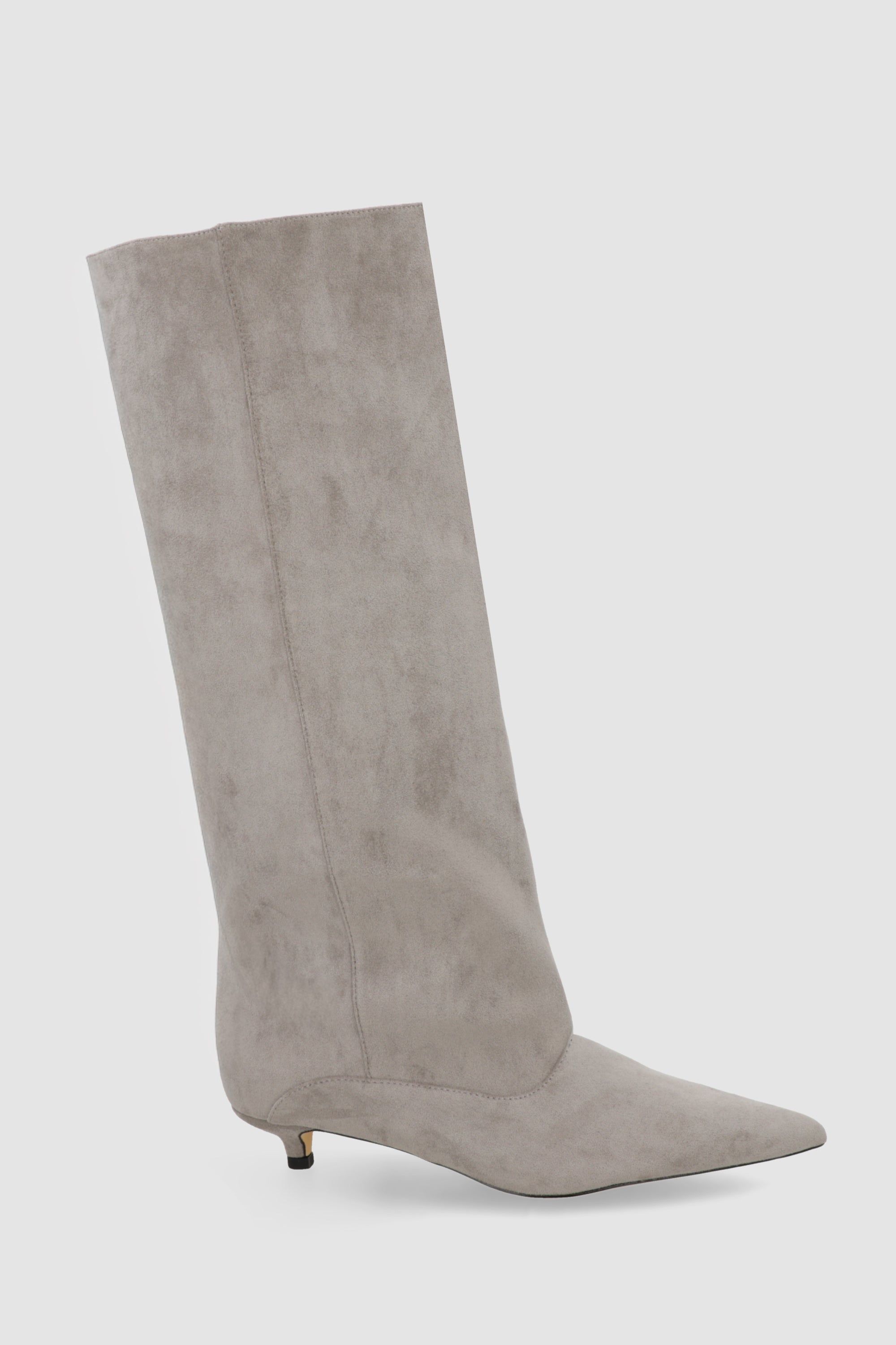 Bota alta bucket gamucina GRIS CLARO