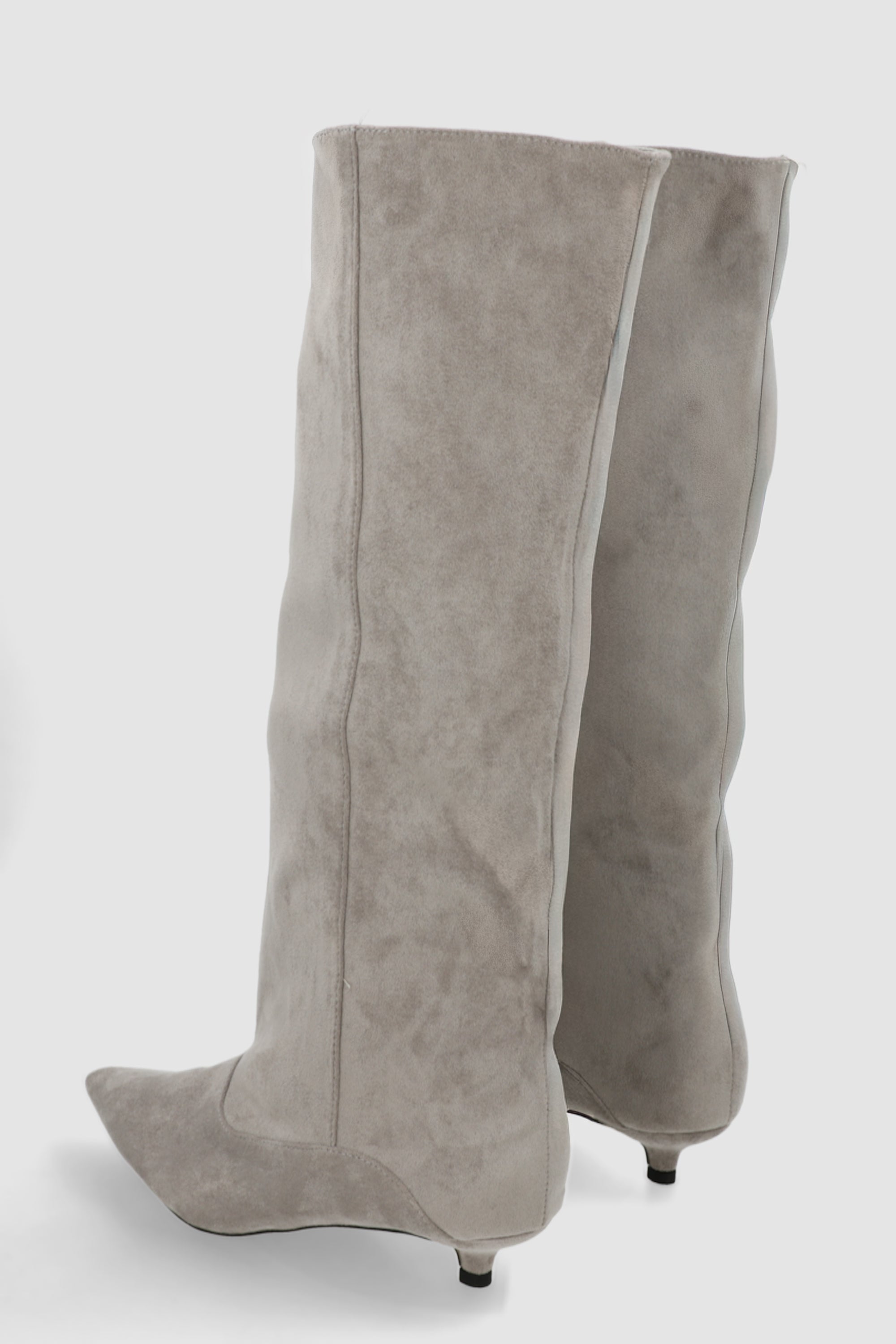 Bota alta bucket gamucina GRIS CLARO