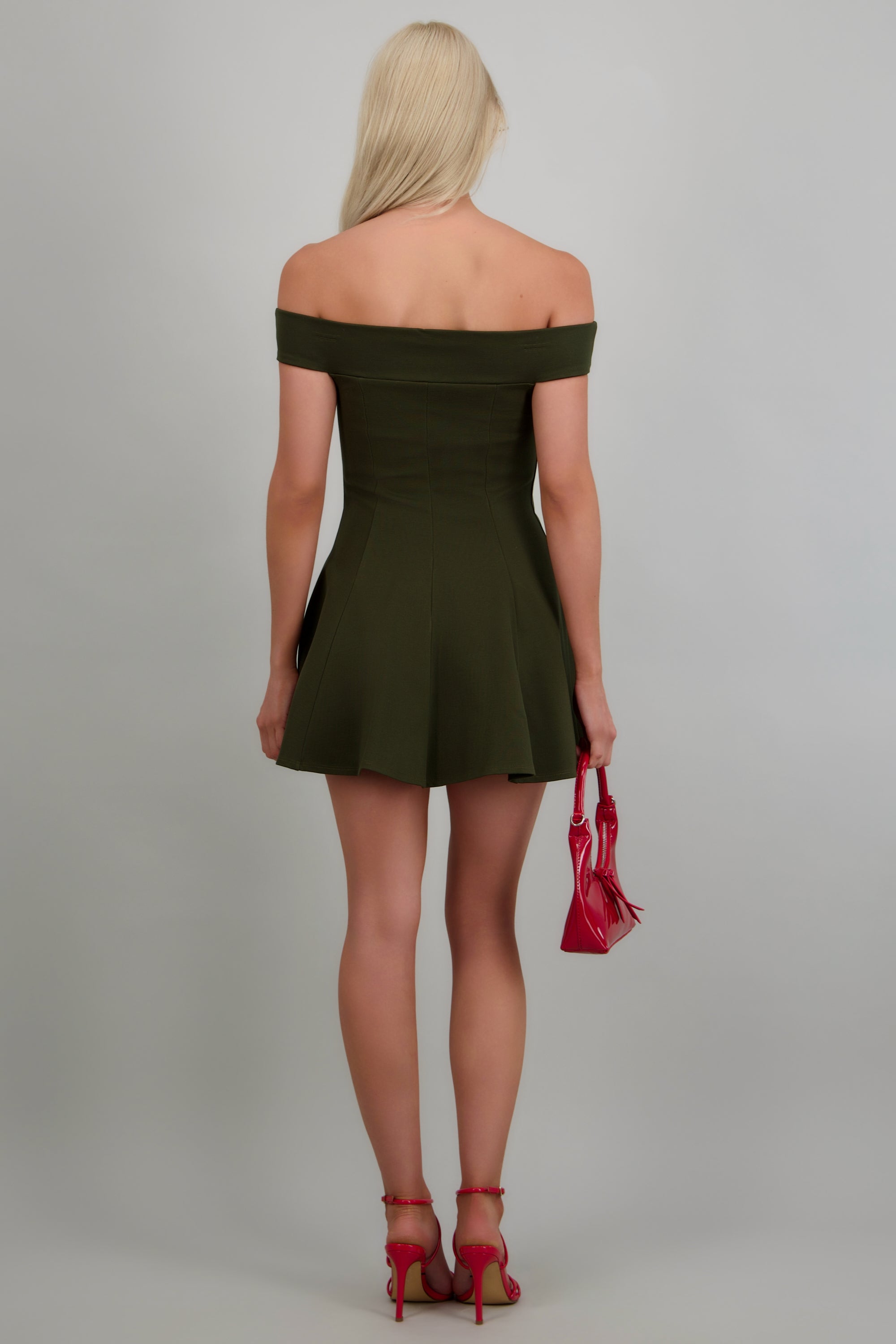 Vestido mini off shoulder OLIVO