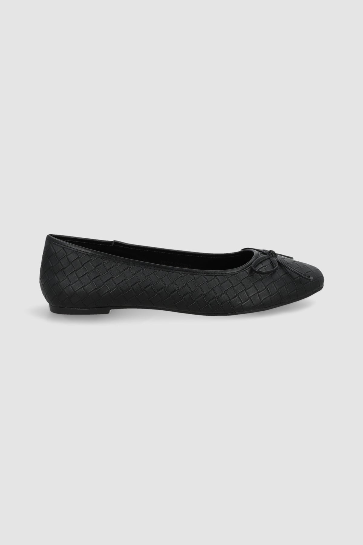 Flat ballerina entrelazada NEGRO