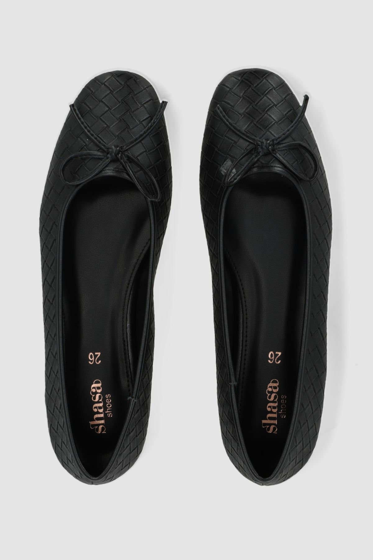 Flat ballerina entrelazada NEGRO