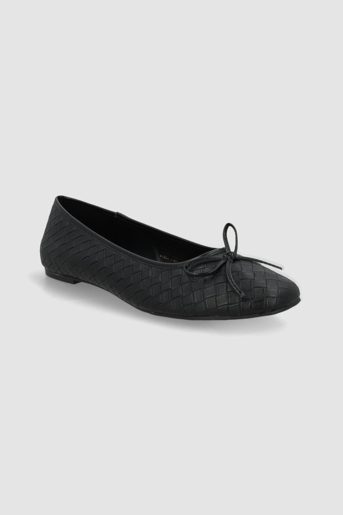 Flat ballerina entrelazada NEGRO