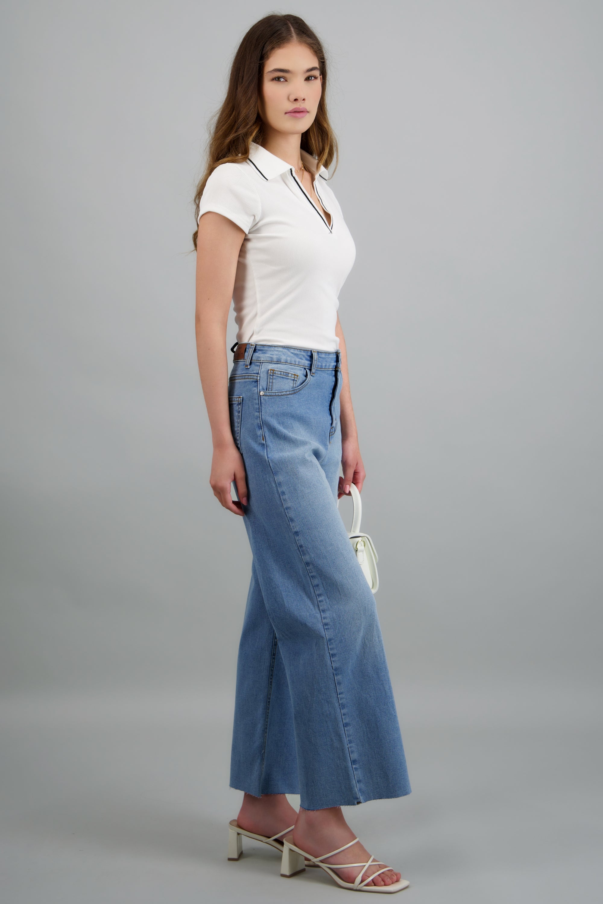 Jeans cropped amplios LIGHT WASH