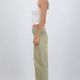 Jeans straight con brillos