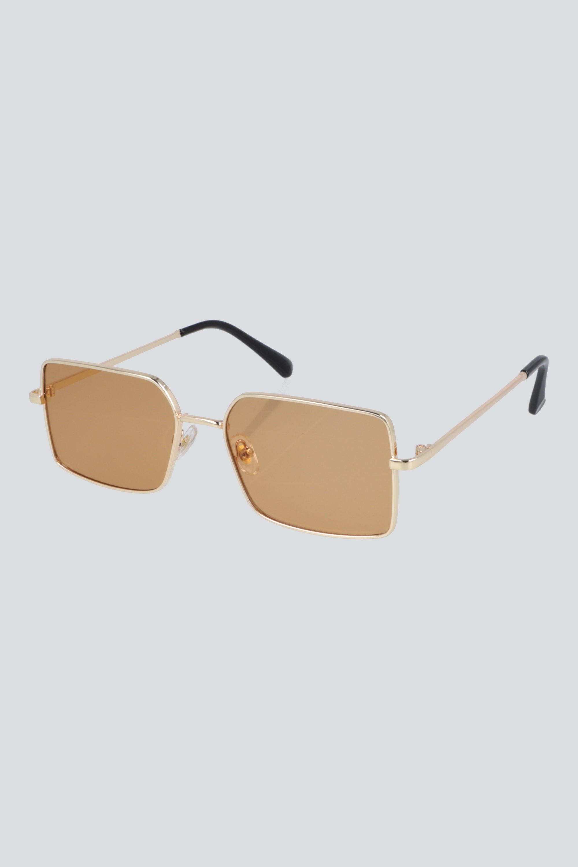 Lentes cuadrados mica clara ORO
