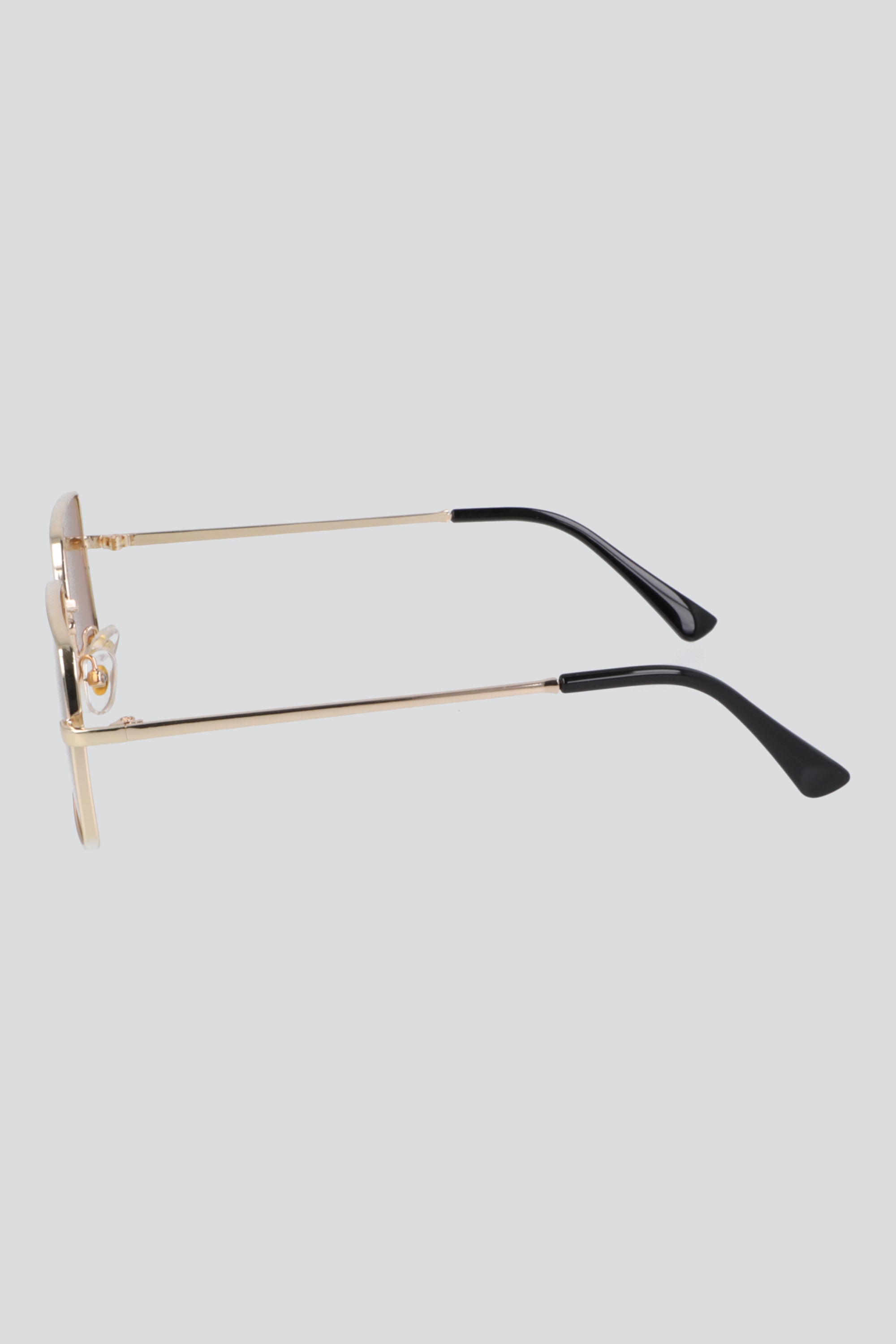 Lentes cuadrados mica clara ORO