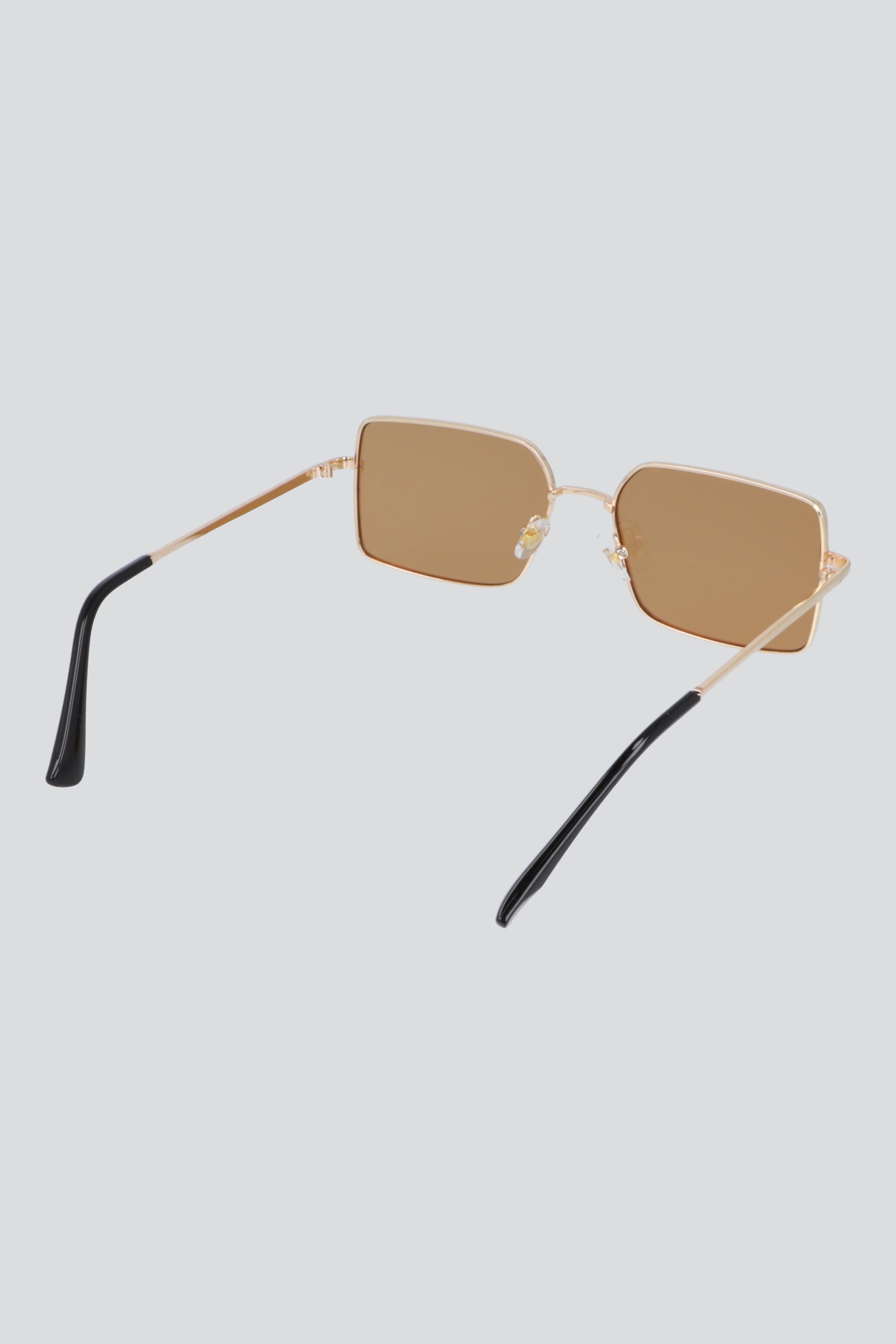 Lentes cuadrados mica clara ORO