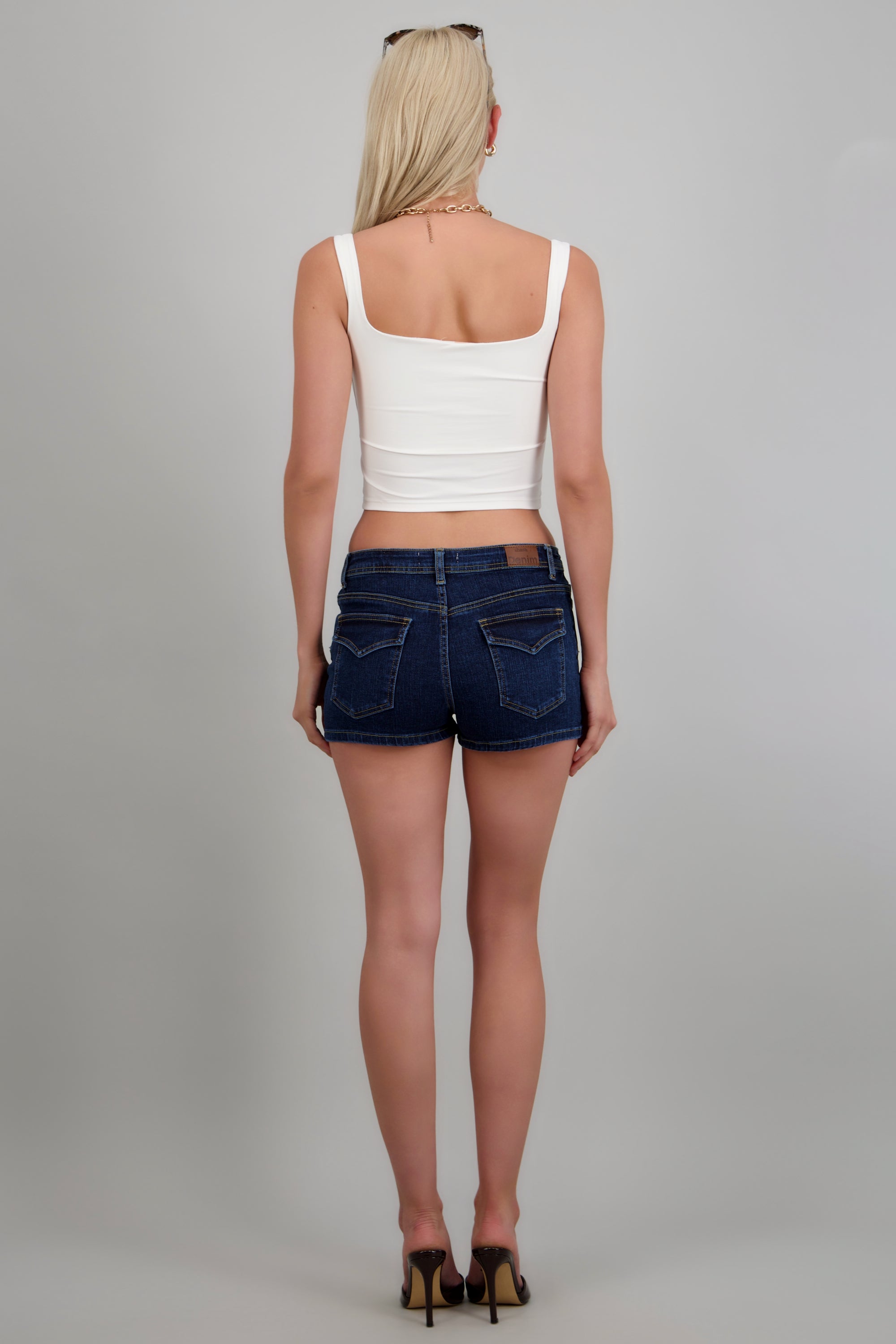 Mini short denim bolsas MEDIUM WASH