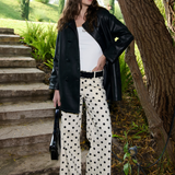 Jeans wide leg polkadots