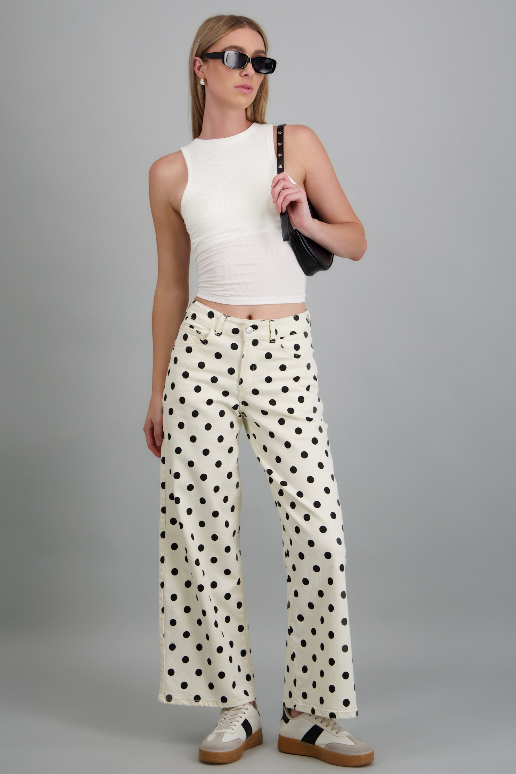 Jeans wide leg polkadots HUESO