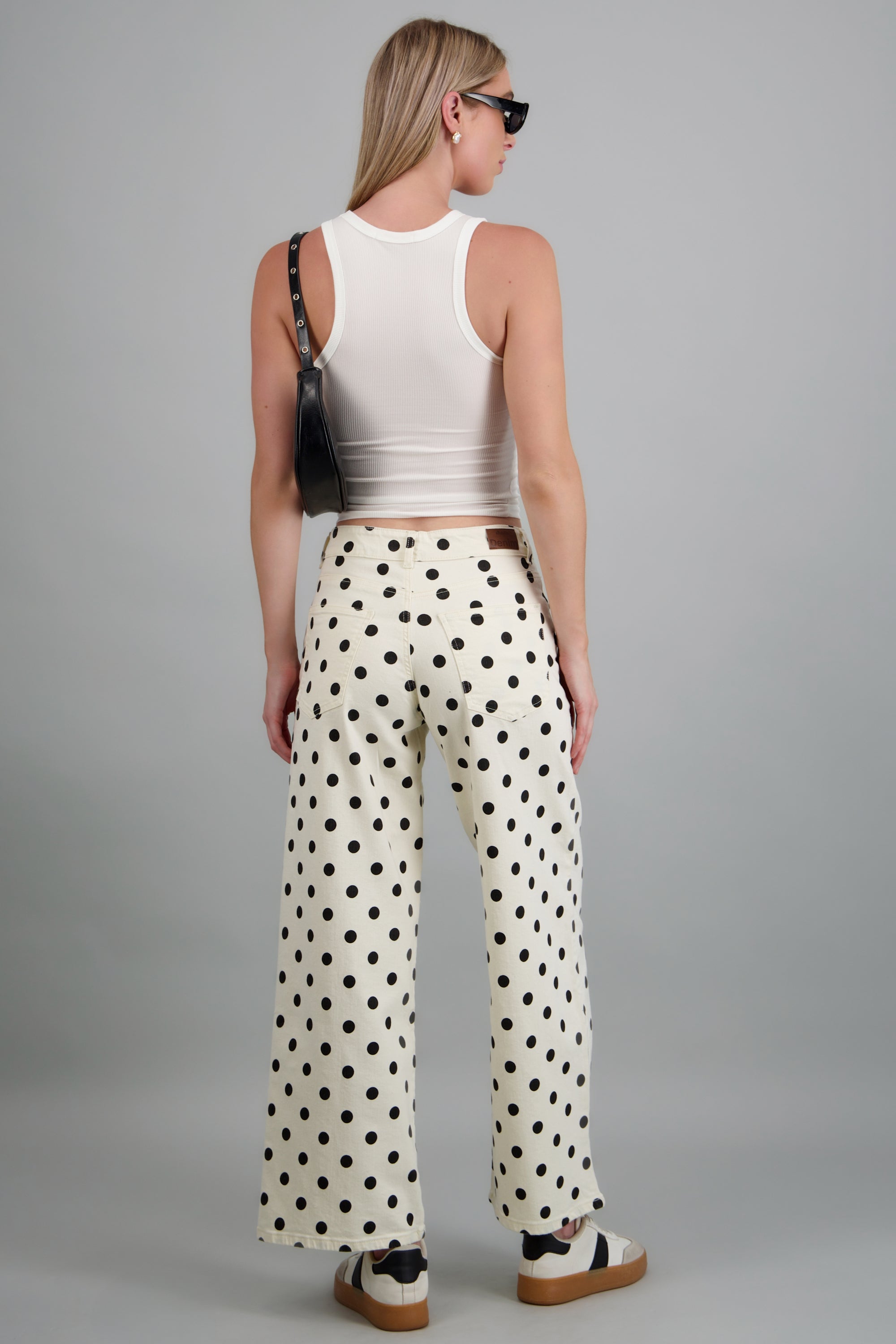 Jeans wide leg polkadots HUESO