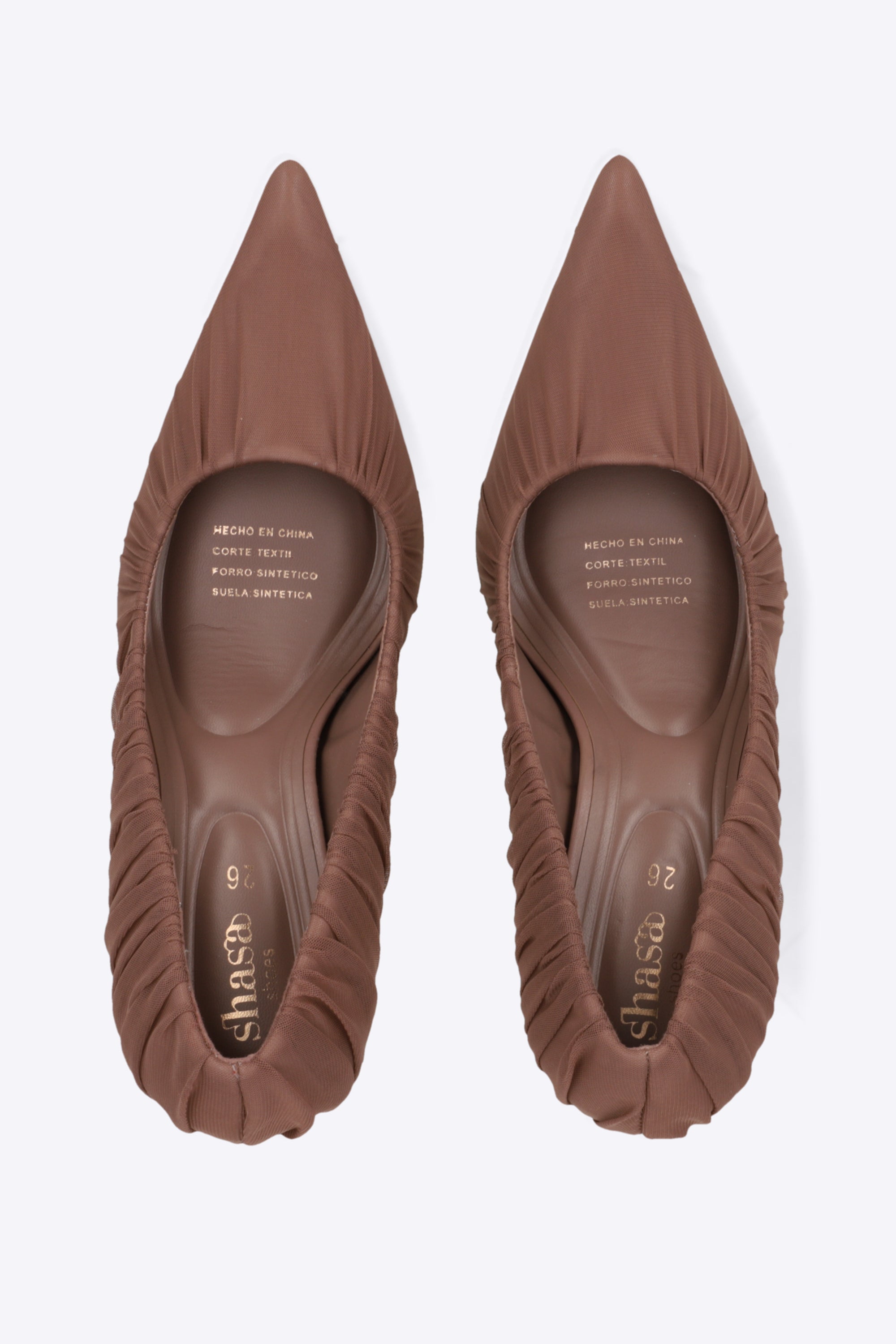 Tacon puntal mesh pliegues