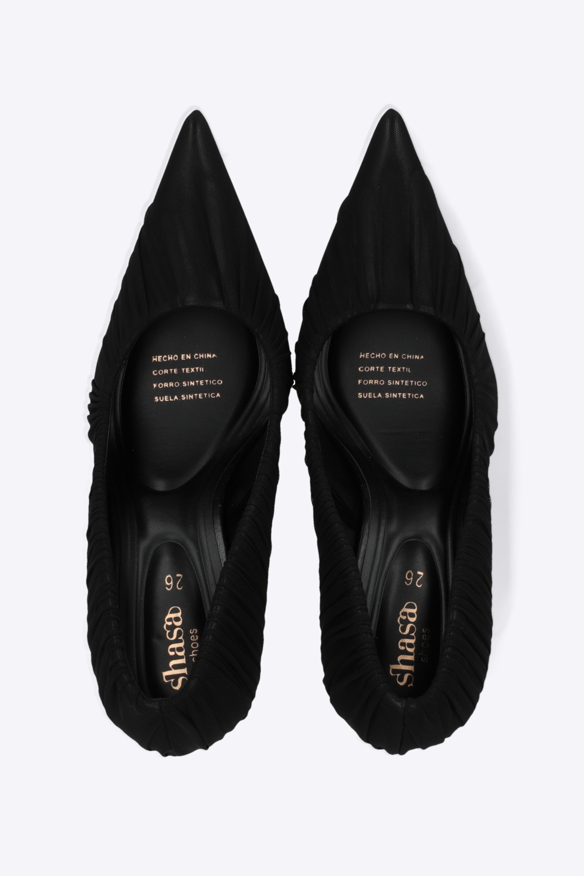 Tacon puntal mesh pliegues