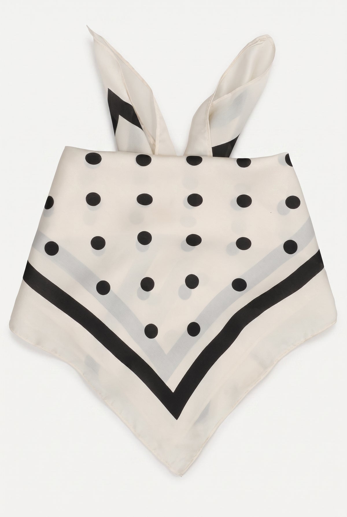 Pañuelo polkas satín BLANCO