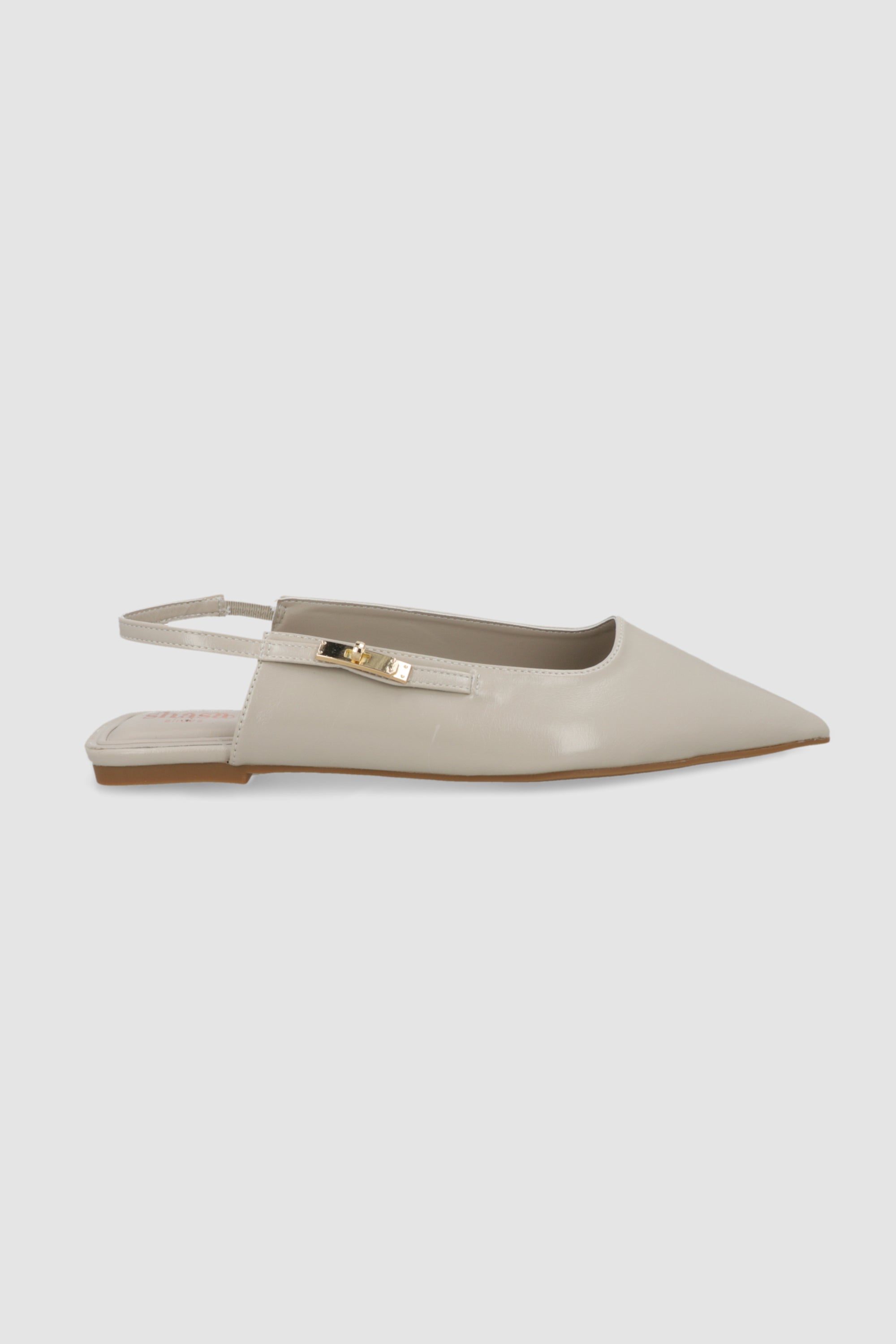 Flat puntal slingback herraje HUESO