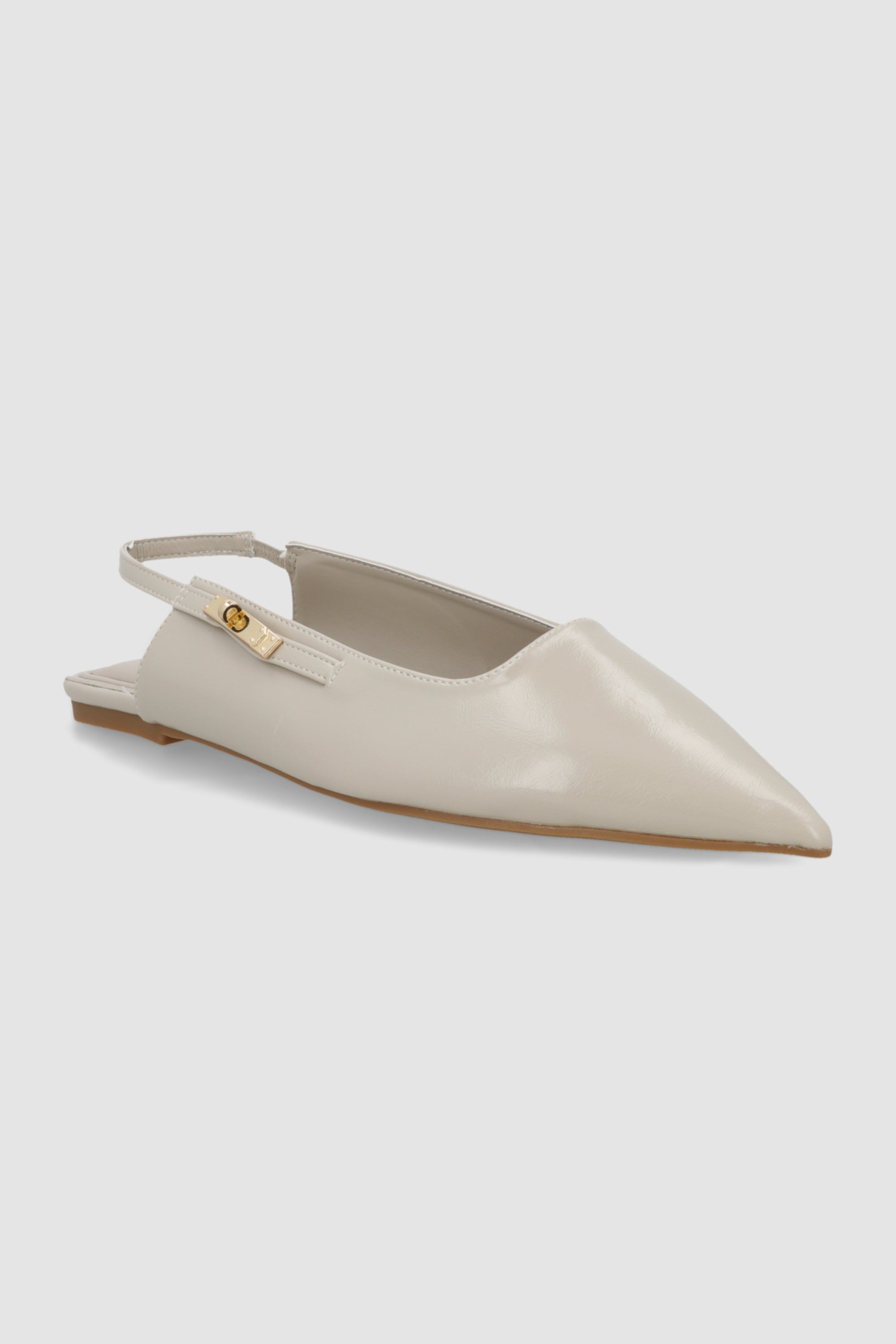 Flat puntal slingback herraje HUESO