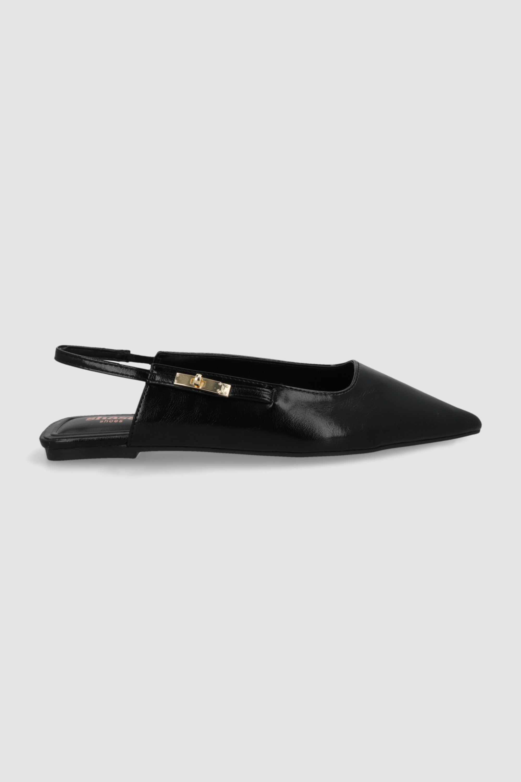 Flat puntal slingback herraje NEGRO