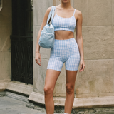 Biker shorts cuadros