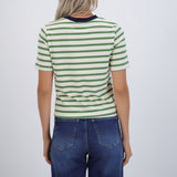 Tshirt rayas cuello contraste