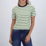 Tshirt rayas cuello contraste