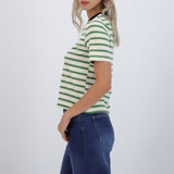 Tshirt rayas cuello contraste