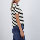 Tshirt rayas cuello contraste