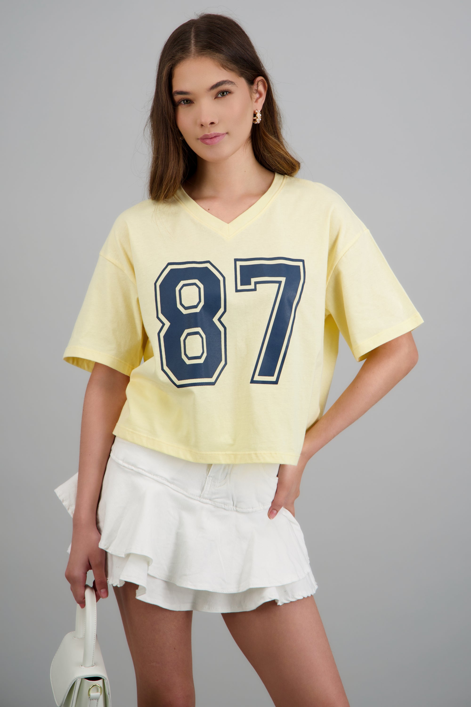Playera boxy detalle espalda manhattan AMARILLO PASTEL