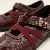 Tenis flat mary jane charol
