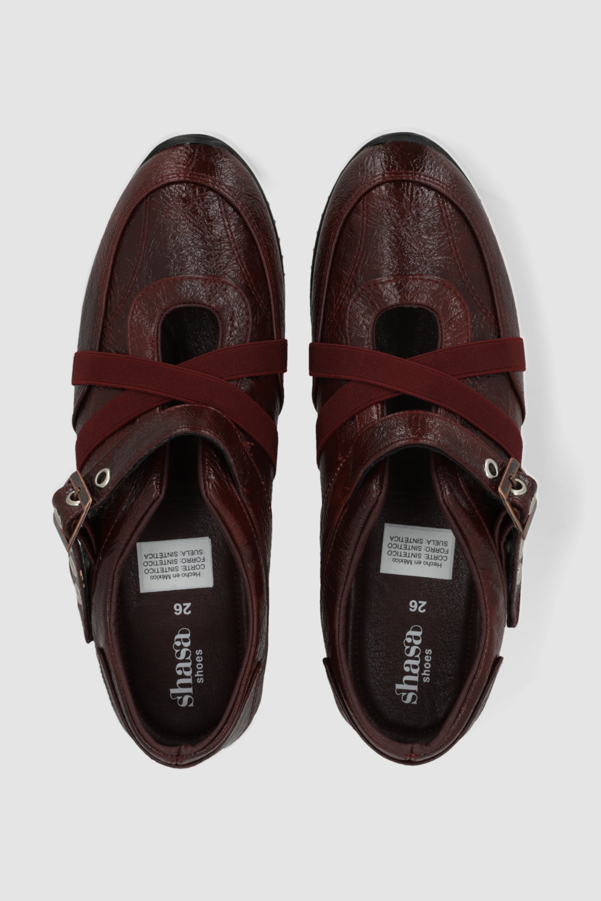Tenis flat mary jane charol VINO