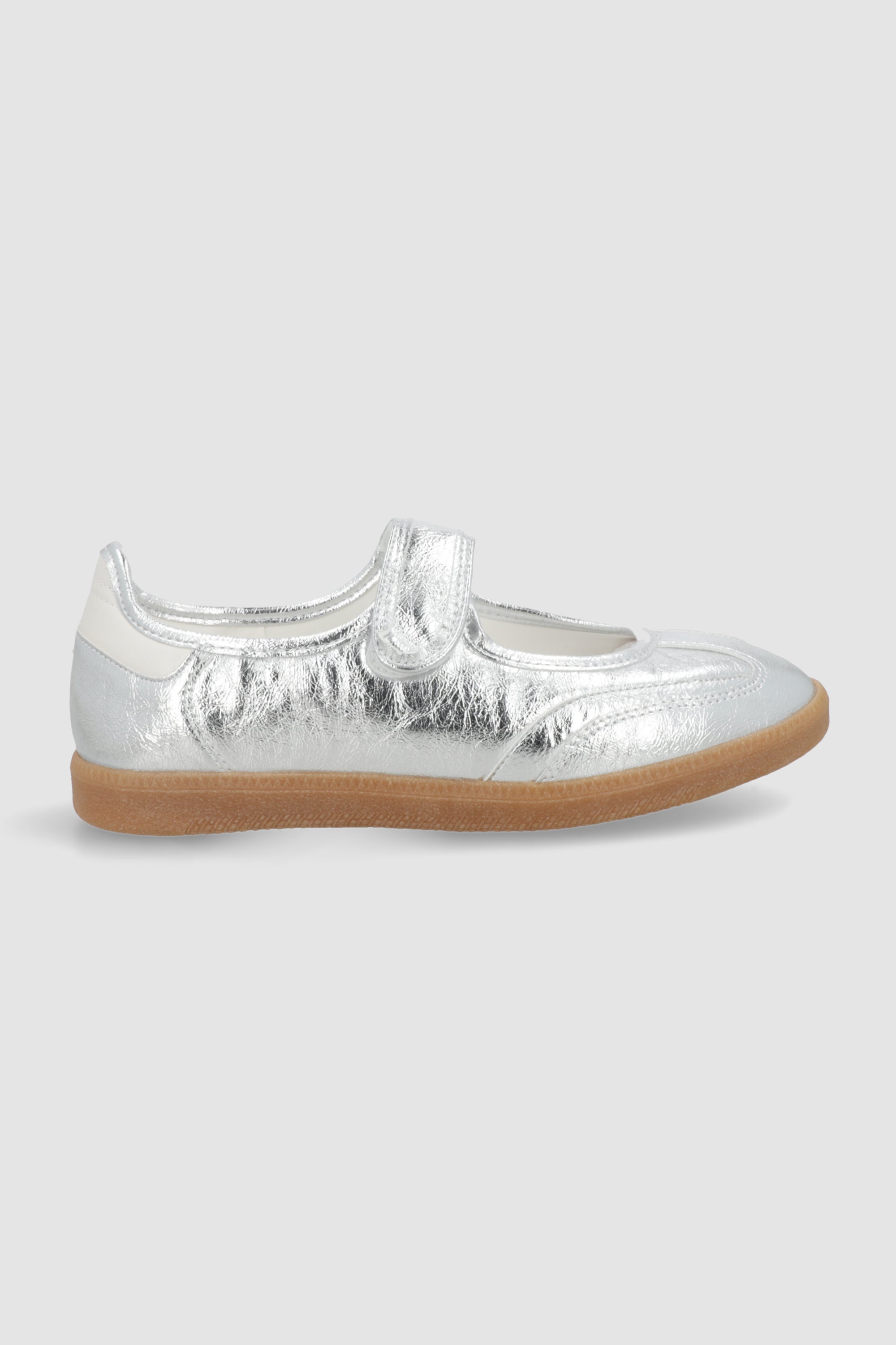 Tenis flat metalico PLATA