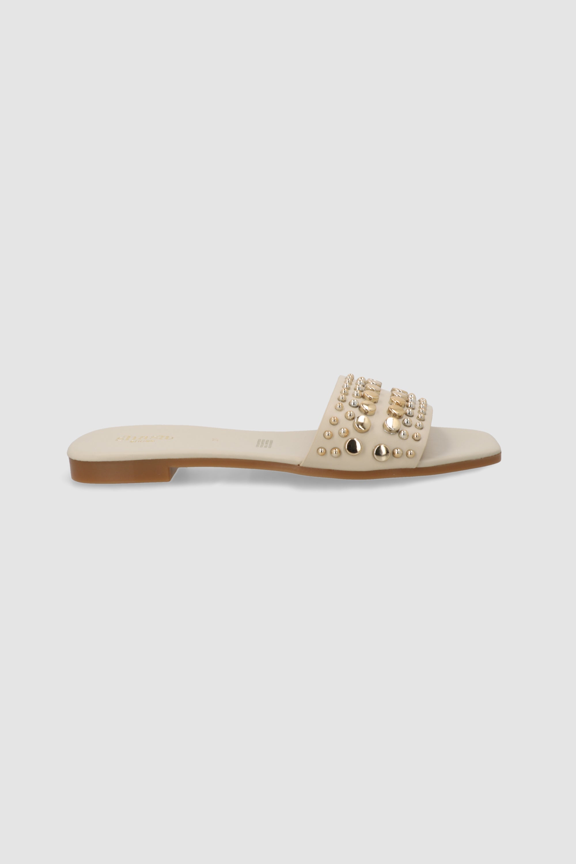 Sandalia mula multi studs HUESO