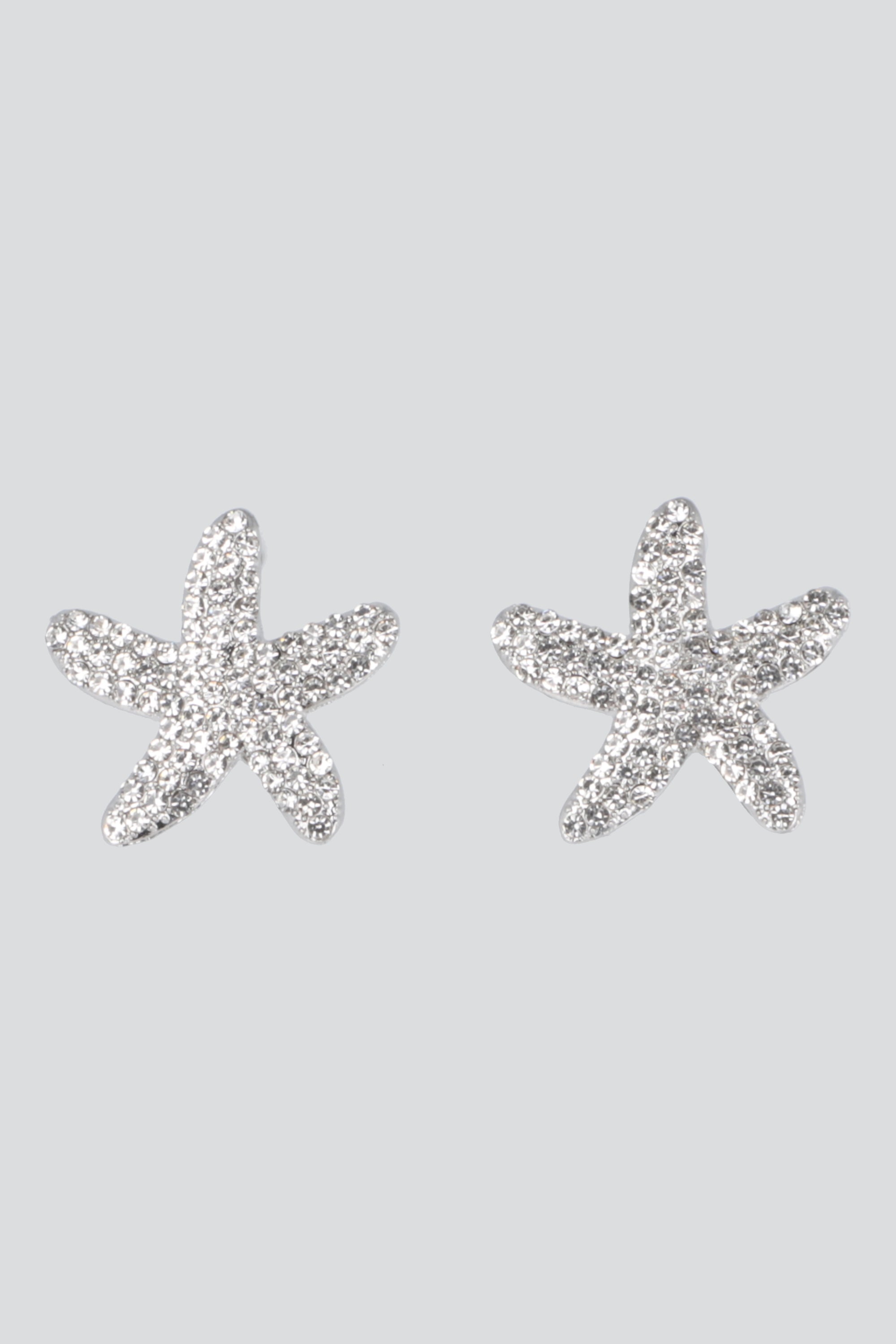 Aretes estrella de mar brillos PLATA