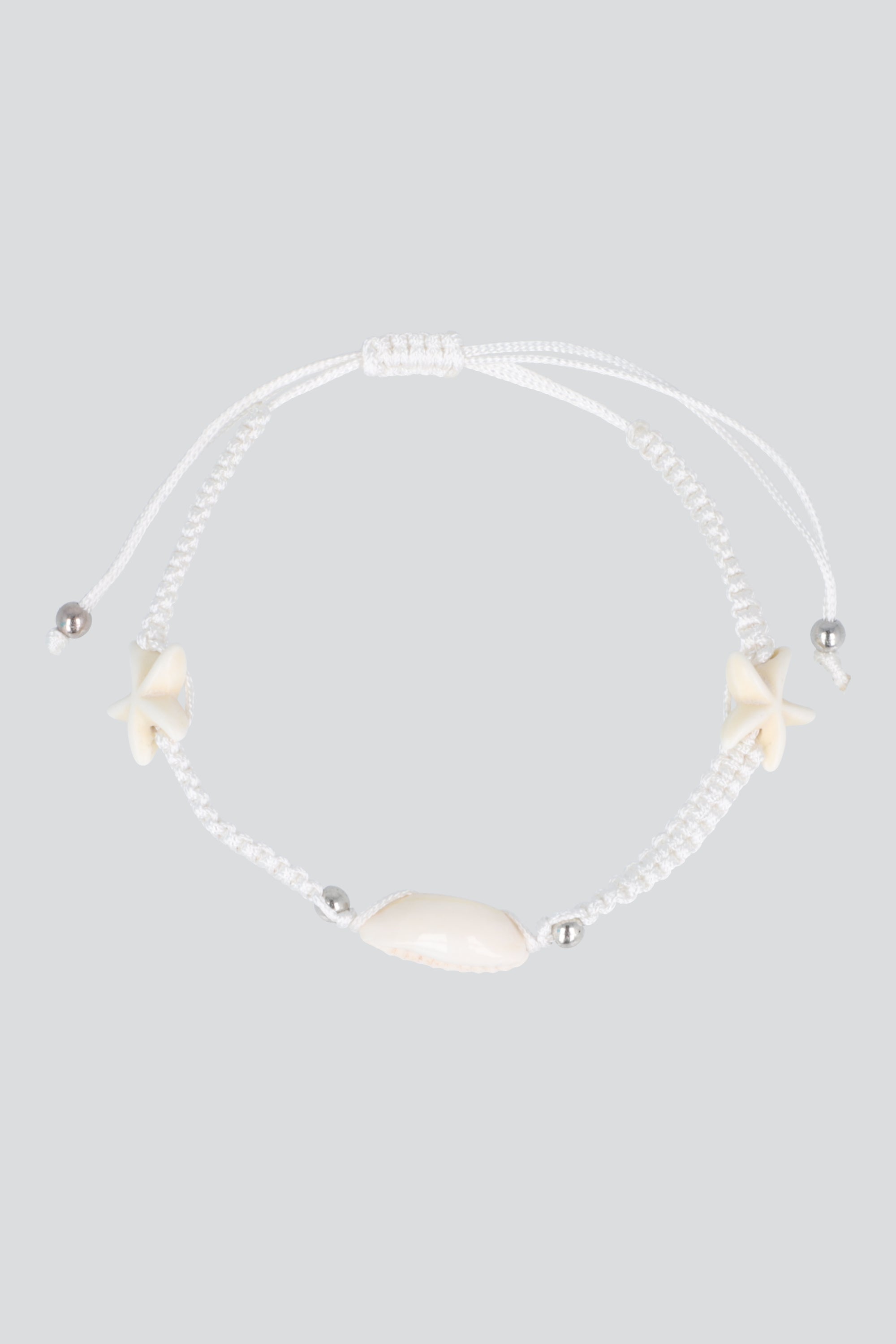 PULSERA CONCHITAS HILOS BLANCO