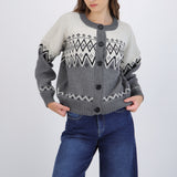 cardigan tejido navideño