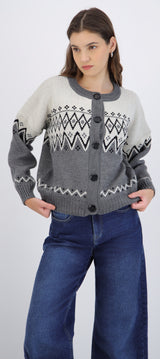 cardigan tejido navideño