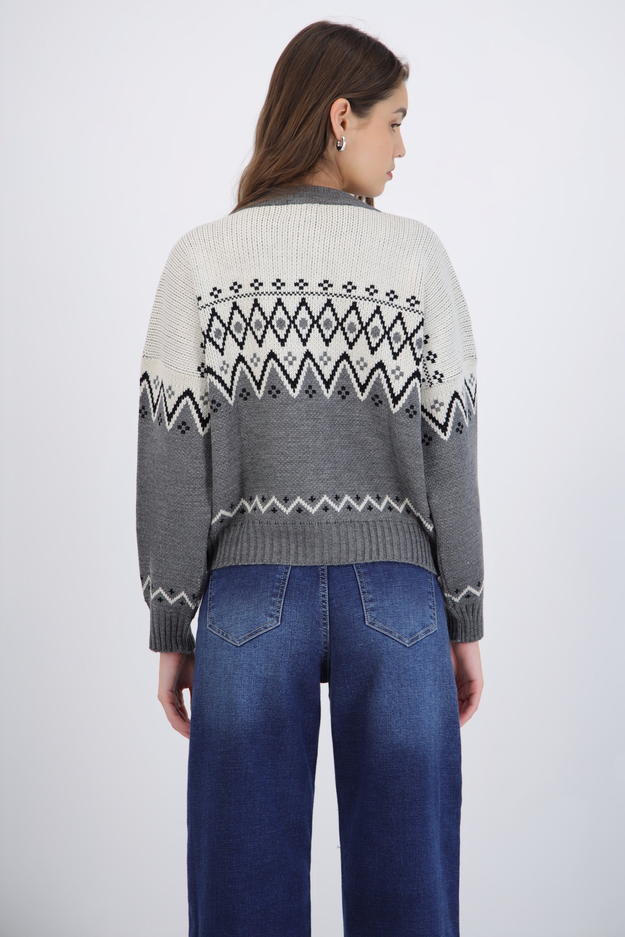 cardigan tejido navideño