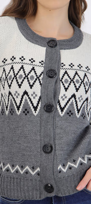 cardigan tejido navideño