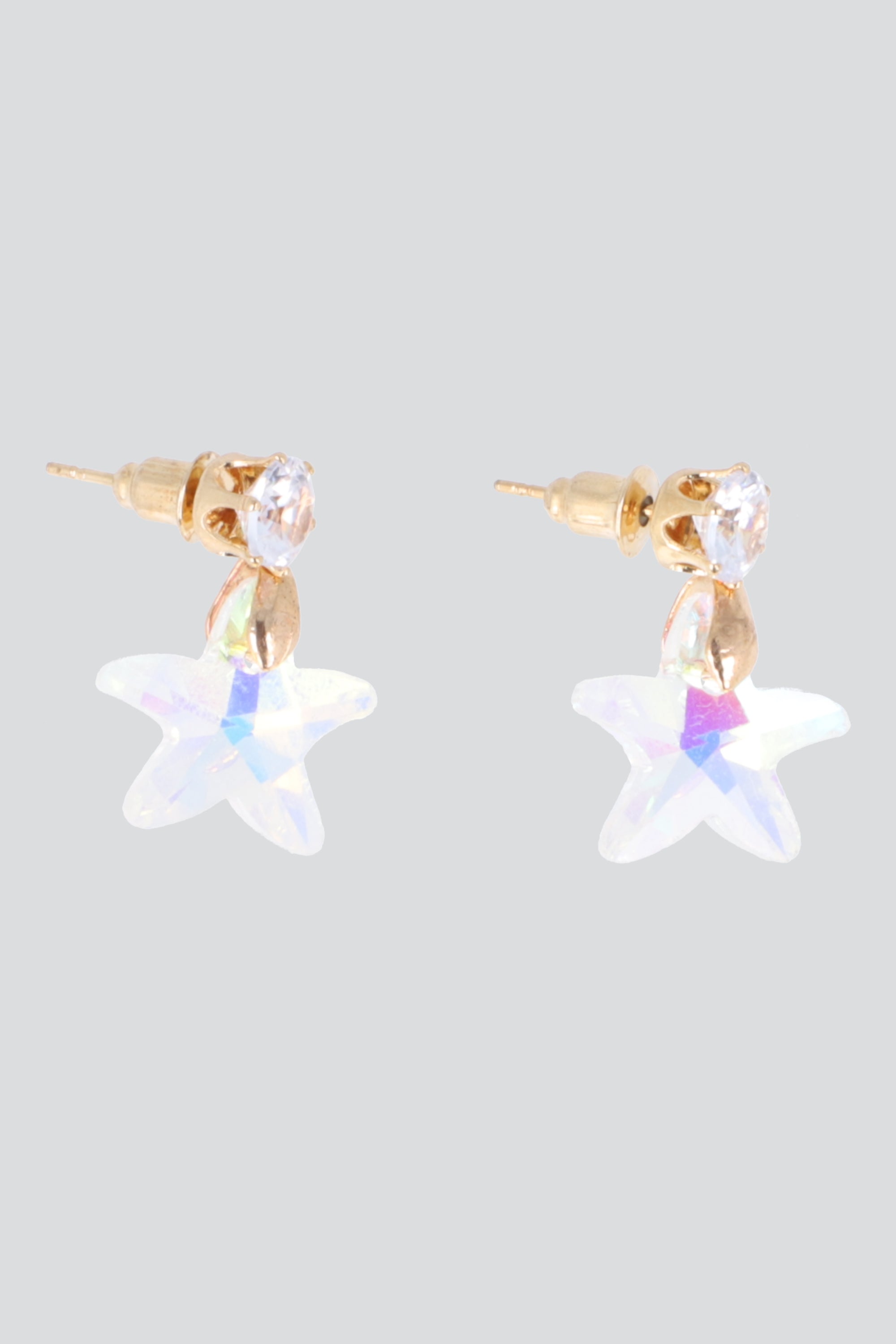 ARETES ESTRELLA DE MAR CRISTAL TRANSPARENTE
