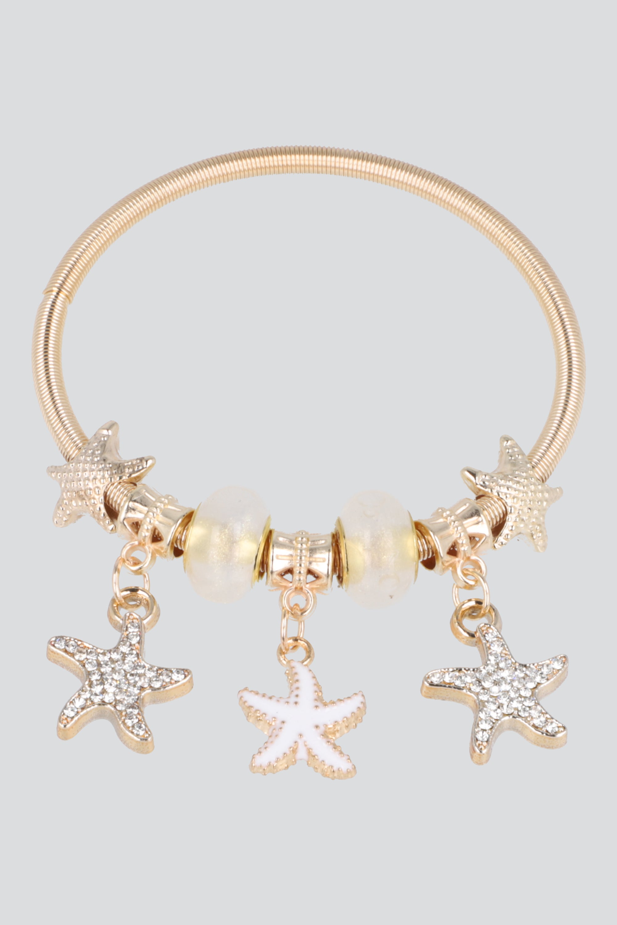 PULSERA RESORTE ESTRELLAS DE MAR ORO