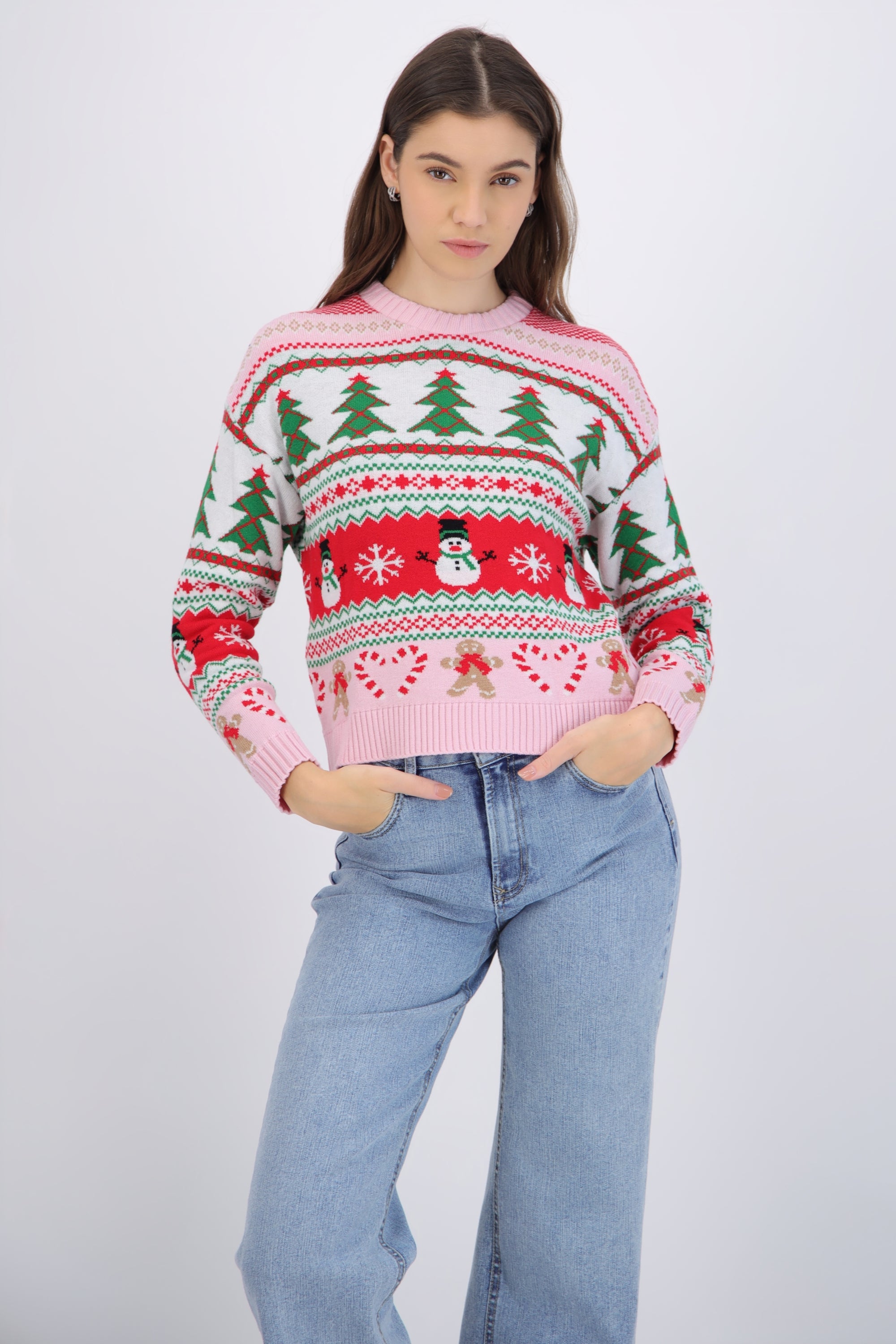 Suéter navidad pino candycane
