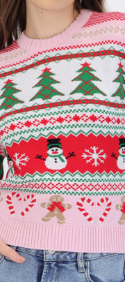 Suéter navidad pino candycane