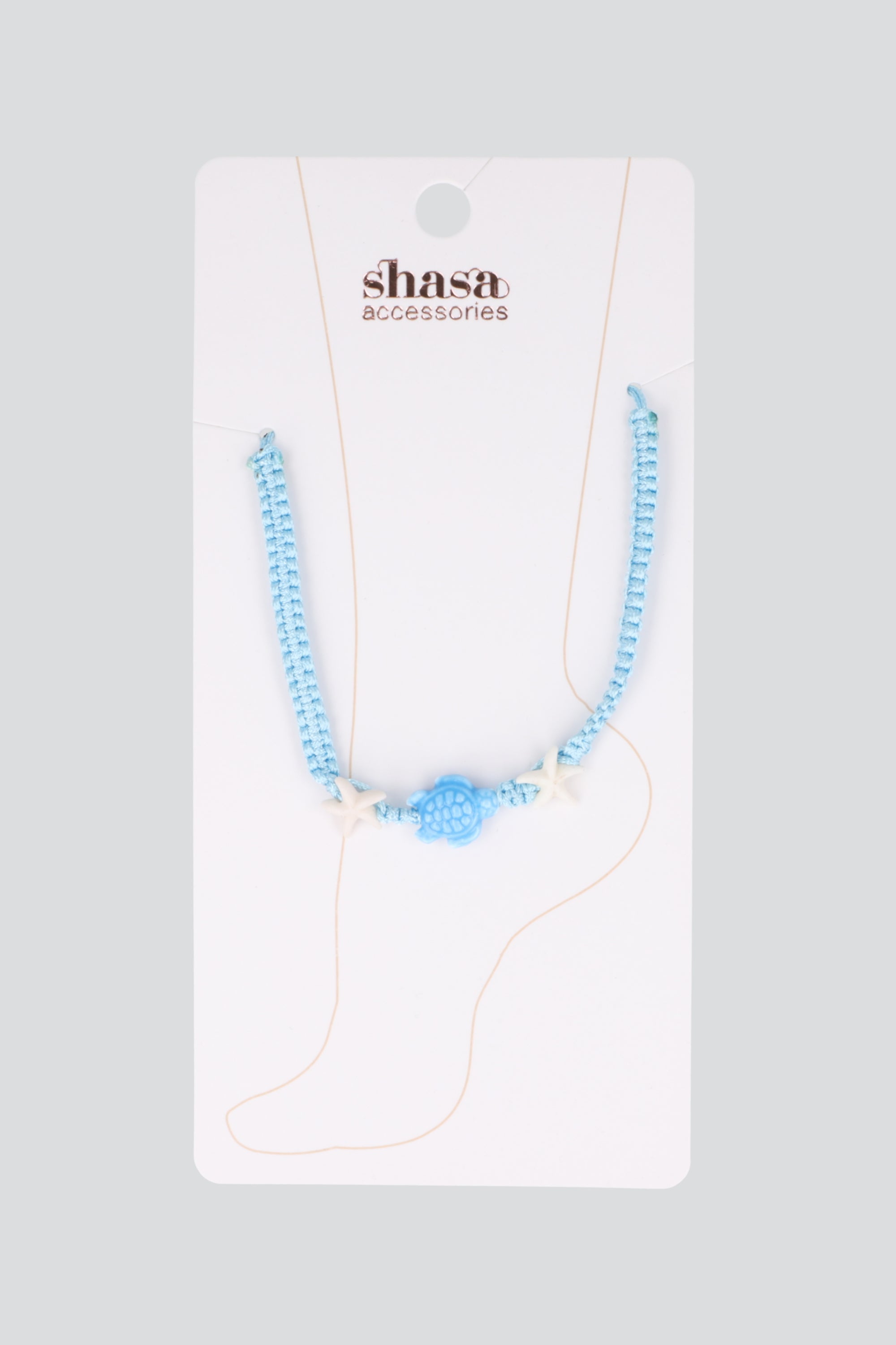 PULSERA HILO TORTUGA COLOR AZUL
